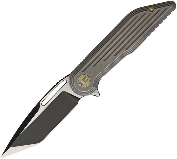 WE Knife Gray Tanto Titanium Flipper Folding Knife Pocket 616e