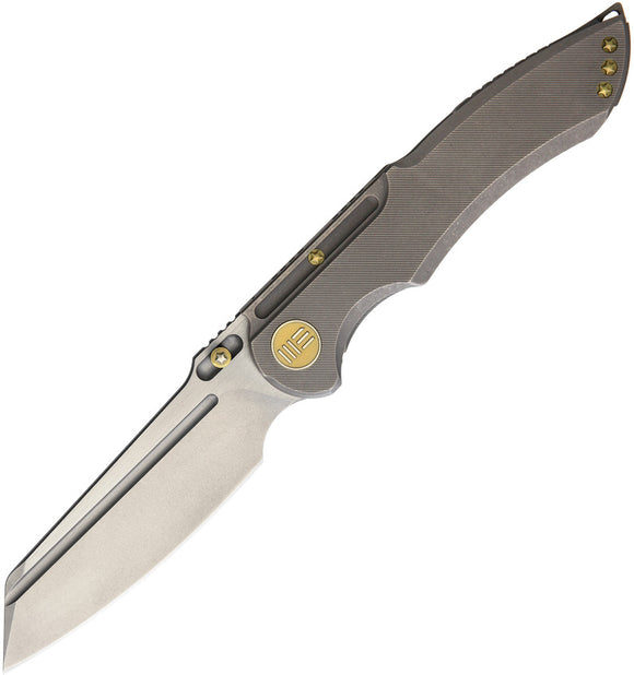 WE KNIFE CO Framelock Gray Titanium Folding Stonewash & Satin Blade Knife - 620H