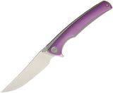 WE KNIFE 8" Purple Titanium Flipper Folding Pocket Knife Bohler M390 EDC 704A