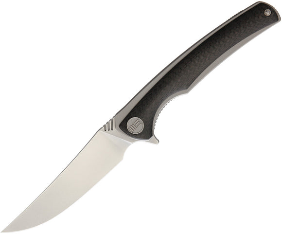 We Knife Model 704 Gray Carbon Fiber & Titanium M390 Folding Knife 704cfe