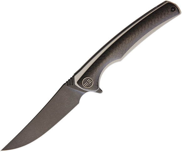 We Knife Model 704 Gray Titanium & Carbon Fiber Handle M390 Folding Knife 704CFJ