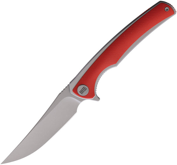 We Knife Model 704 Pocket Knife Linerlock Red G10 & Stainless Folding D2 704XR