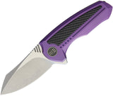 WE KNIFE Co. Valiant Frame Lock Purple Handle Folding Clip Pt Blade Knife 717B