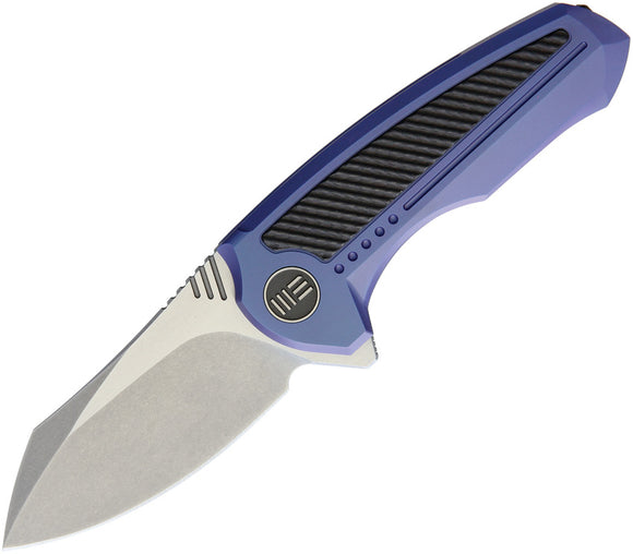 WE KNIFE Co. Valiant Frame Lock Folding Clip Pt Blade Blue Handle Knife 717D