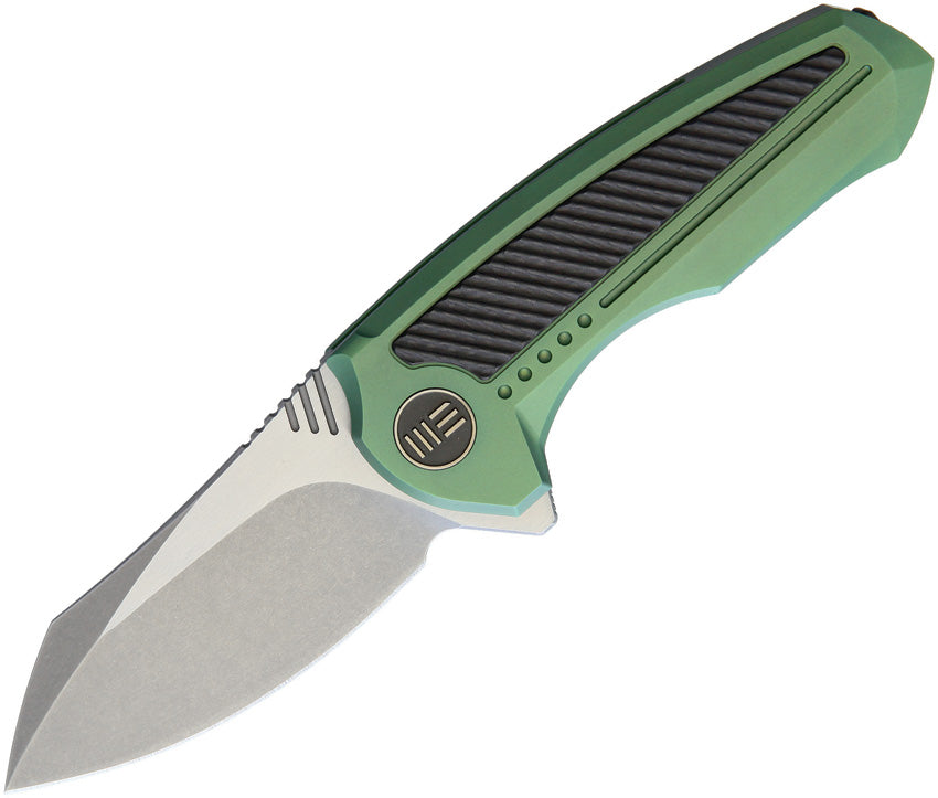 WE KNIFE Co. Valiant Frame Lock Folding Clip Pt Blade Green Handle Kni ...