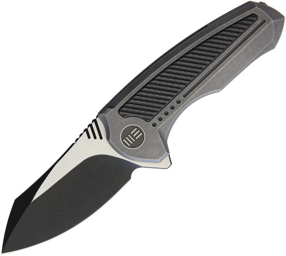 WE KNIFE Co. Valiant Frame Lock Gray Handle Folding Black Clip Blade Knife 717G