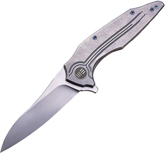 WE KNIFE CO Bullit Framelock Gray Titanium Handle Folding Satin Blade Knife 806C