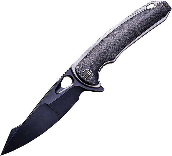 WE KNIFE CO Yucha Linerlock Gray Stainless Black Folding Knife w/ Flipper 810F