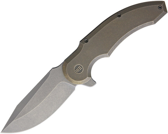 We Knife Co Ferox Framelock Bronze Titanium Bohler M390 Folding Knife 812A