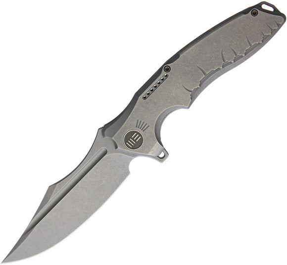 We Knife Co Chimera Framelock Gray Titanium Stonewash Folding Pocket Knife 814B