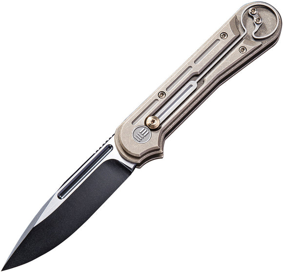 We Knife Co. Double Helix Slide Lock Two-Tone Black Folding Knife 815A