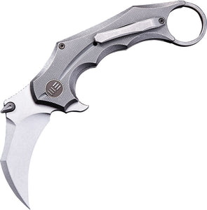 We Knife Incisor Frame Lock Knife Gray Titanium Handle Plain S35VN 816B