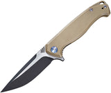 We Knife Streak Linerlock Tan G10 Handle M390 Black Stainless Folding Knife 818A