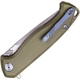 We Knife Streak Linerlock Green G10 Handle M390 Stainless Folding Knife 818E