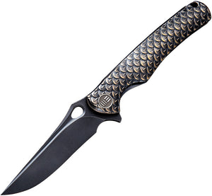 We Knife Co Ltd Drakon Bronze Titanium Folding Bohler M390 Pocket Knife 819B
