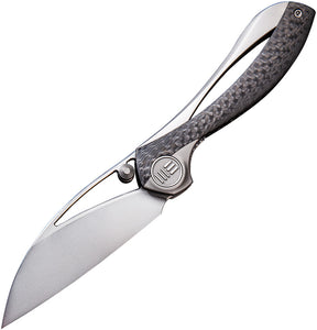We Knife Co Ltd Pleroma Linerlock Gray Titanium/Carbon Fiber Folding Knife 821A