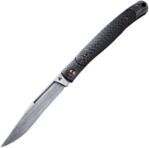 We Knife Gentry Slip Joint Black Titanium Carbon Fiber S35VN Folding Knife 902A