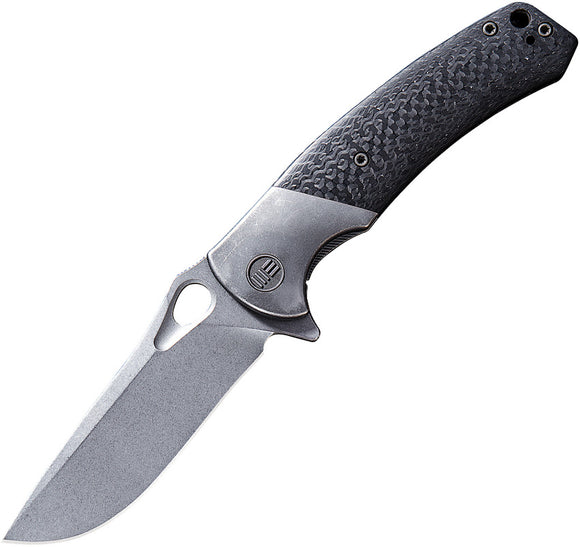 We Knife Bishop Framelock Gray Titanium & Carbon Fiber M390 Folding Knife 903A