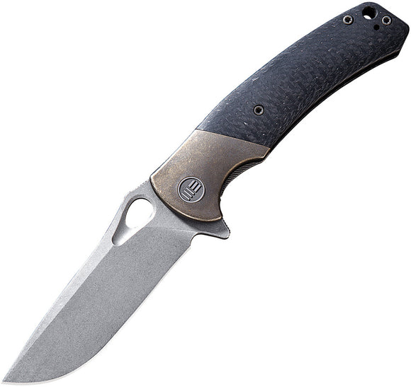 We Knife Bishop Framelock Bronze Titanium Handle Carbon Fiber Folding Knife 903C