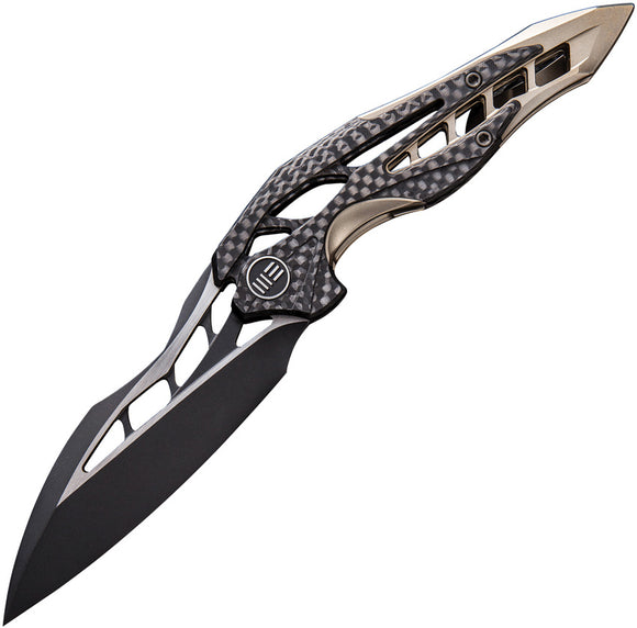 We Knife Co Arrakis Framelock Carbon Fiber Titanium Folding M390 Knife 906cfb