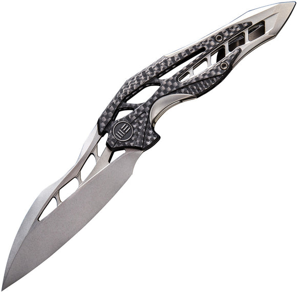 WE Knife Co Arrakis Framelock Carbon Fiber Titanium Folding M390 Knife 906cfc