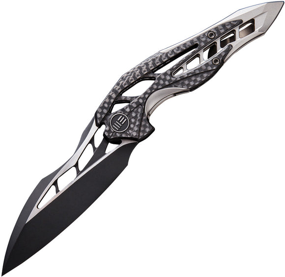 We Knife Co Arrakis Framelock Carbon Fiber Titanium Folding M390 Knife 906cfd