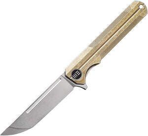 We Knife Co Ltd Syncro Gold Titanium Folding CPM S35VN Pocket Knife 909B