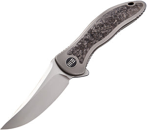 We Knife Co Ltd Synergy 2 Gray Titanium/CF Folding Pocket Knife 912CFA