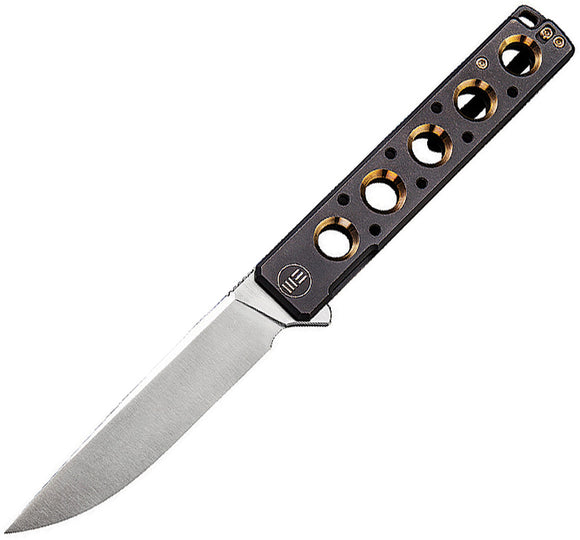 We Knife Co Ltd Black/Gold Miscreant Framelock Titanium CPM-S35VN Knife 913A