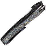We Knife Co Ltd Etern A Integral Lock Flamed/Carbon Fiber Folding Knife 918B