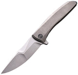 We Knife Co Ltd Scoppio Framelock Gray Titanium Folding CPM 20CV Knife 923B