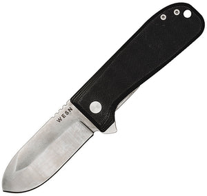 Wesn Goods Allman Linerlock Black G10 Folding S35VN Pocket Knife N041