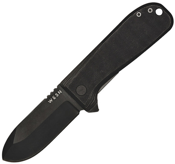 Wesn Goods Allman Pocket Knife Linerlock Black G10 Folding S35VN Stainless 044