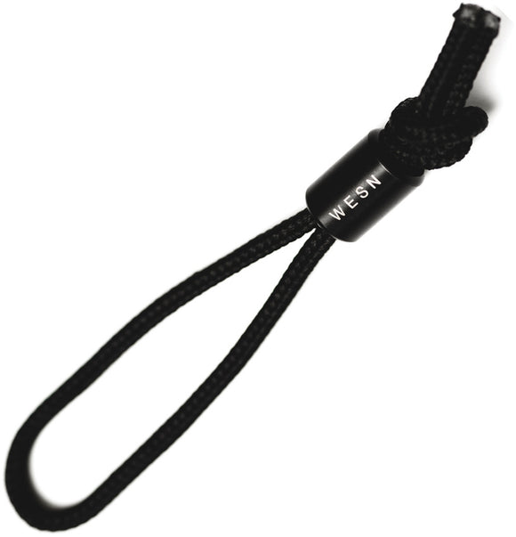 Wesn Goods The LB Matte Black Stainless Logo Bead Paracord Lanyard 051
