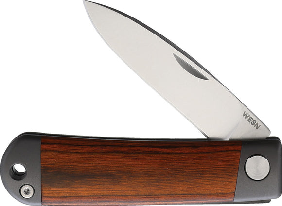Wesn Goods The Henry Cherry Wood Folding Slipjoint Pocket Knife 070