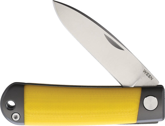 Wesn Goods The Henry Mustard G10 Titanium Folding Slipjoint Pocket Knife 074