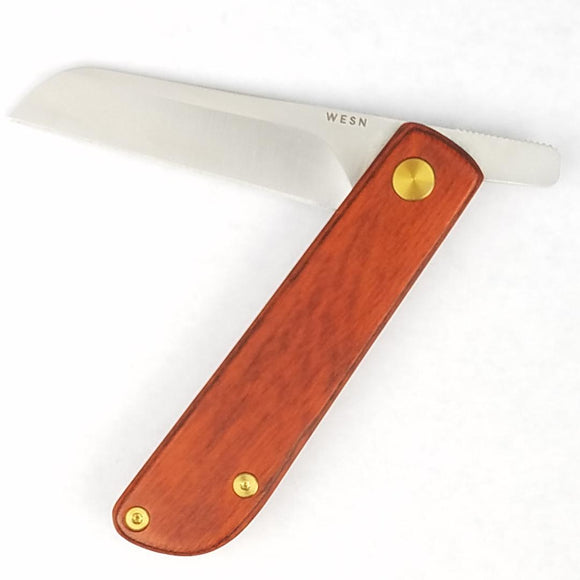 Wesn Goods Samla Pocket Knife Rosewood Friction Folder Sandvik 12C27N Blade 140