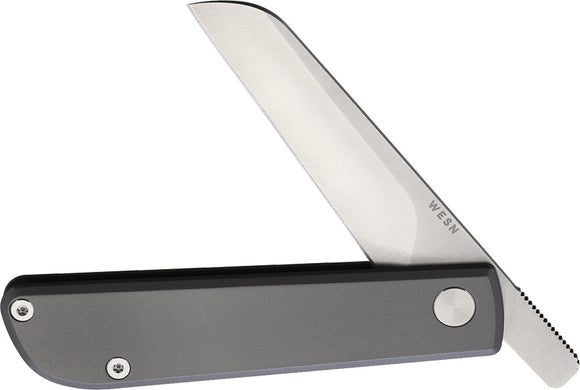 Wesn Goods Samla Gray Titanium Friction Folding 12C27 Sandvik Pocket Knife 141
