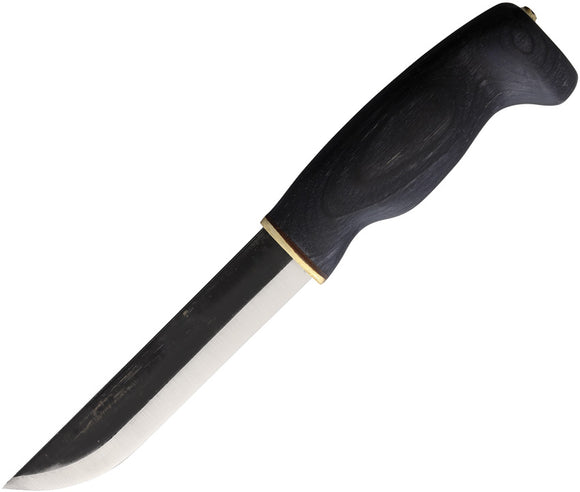 Wood Jewel Bearleuku Black Plywood Carbon Steel Clip Pt Fixed Blade Knife 23KLMU