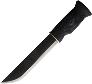 Wood Jewel Leuku Bowie Black Plywood Carbon Steel Fixed Blade Knife 23LEMU