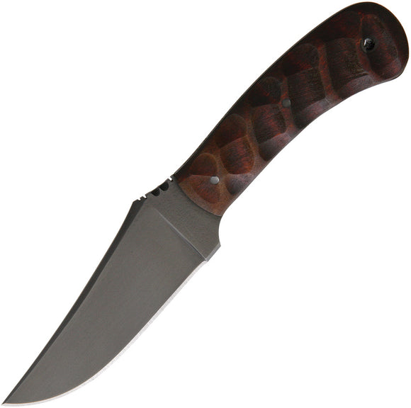 Winkler Knives II Blue Ridge Hunter Curly Maple Wood Black Fixed Blade Knife 024