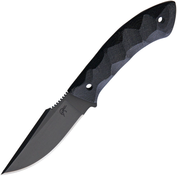 Winkler Everycarry Black Sculpted Micarta 80CrV2 Fixed Blade Knife w/ Sheath 036