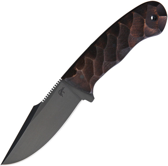 Winkler Jaeger Sculpted Maple 80CrV2 Carbon Steel Fixed Blade Knife 040