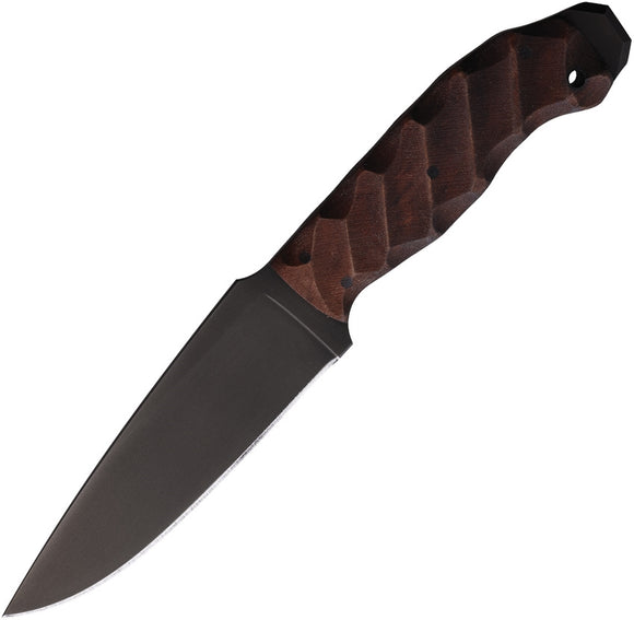 Winkler Crusher Sculpted Maple Wood 80CrV2 Fixed Blade Knife w/ Sheath 044