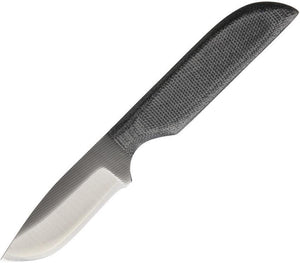 Anza Black Micarta Handle 6.38" Fixed Blade Knife w/ Leather Belt Sheath