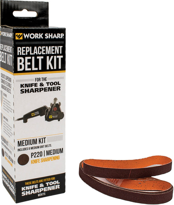 Work Sharp Original Sharpener P220 Medium Grit Belt Replacements PK of 6 03862