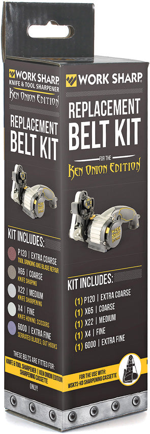 Work Sharp Ken Onion Assorted Belt Kit P120/X65/X22/X4/6000 PK of 5 03891