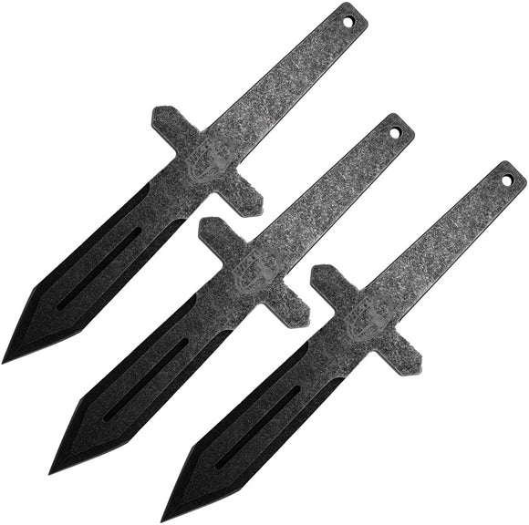 World Knife Throwing League Barbarian Stainless 3pc Throwing Knives Set 007