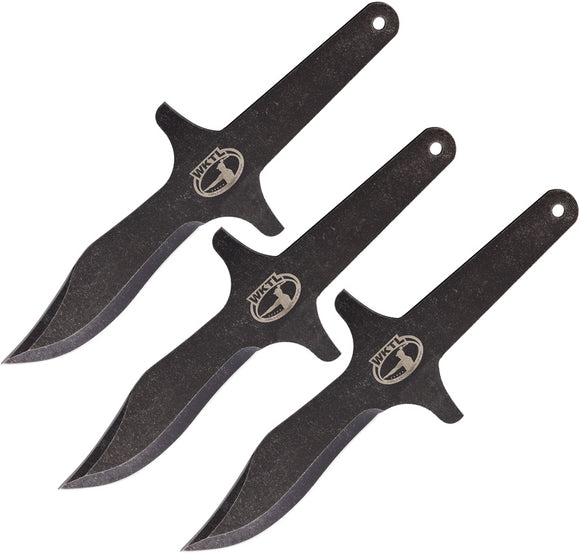 World Knife Throwing League Griffin Black Stainless 3pc Throwing Knives 011