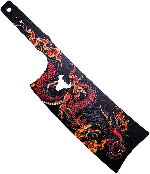 Toro Knives Besito Fire Red Dragon Art Design Throwing Cleaver 067